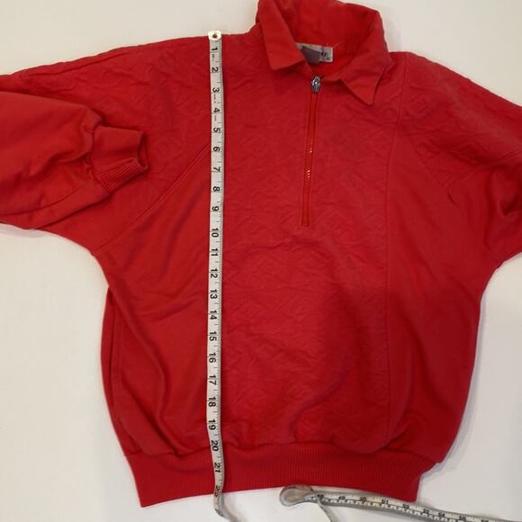 Vintage Casual Isle Women’s Partial Zip Pullover Sweatshirt Sz Sm Casual Pink - Picture 10 of 11